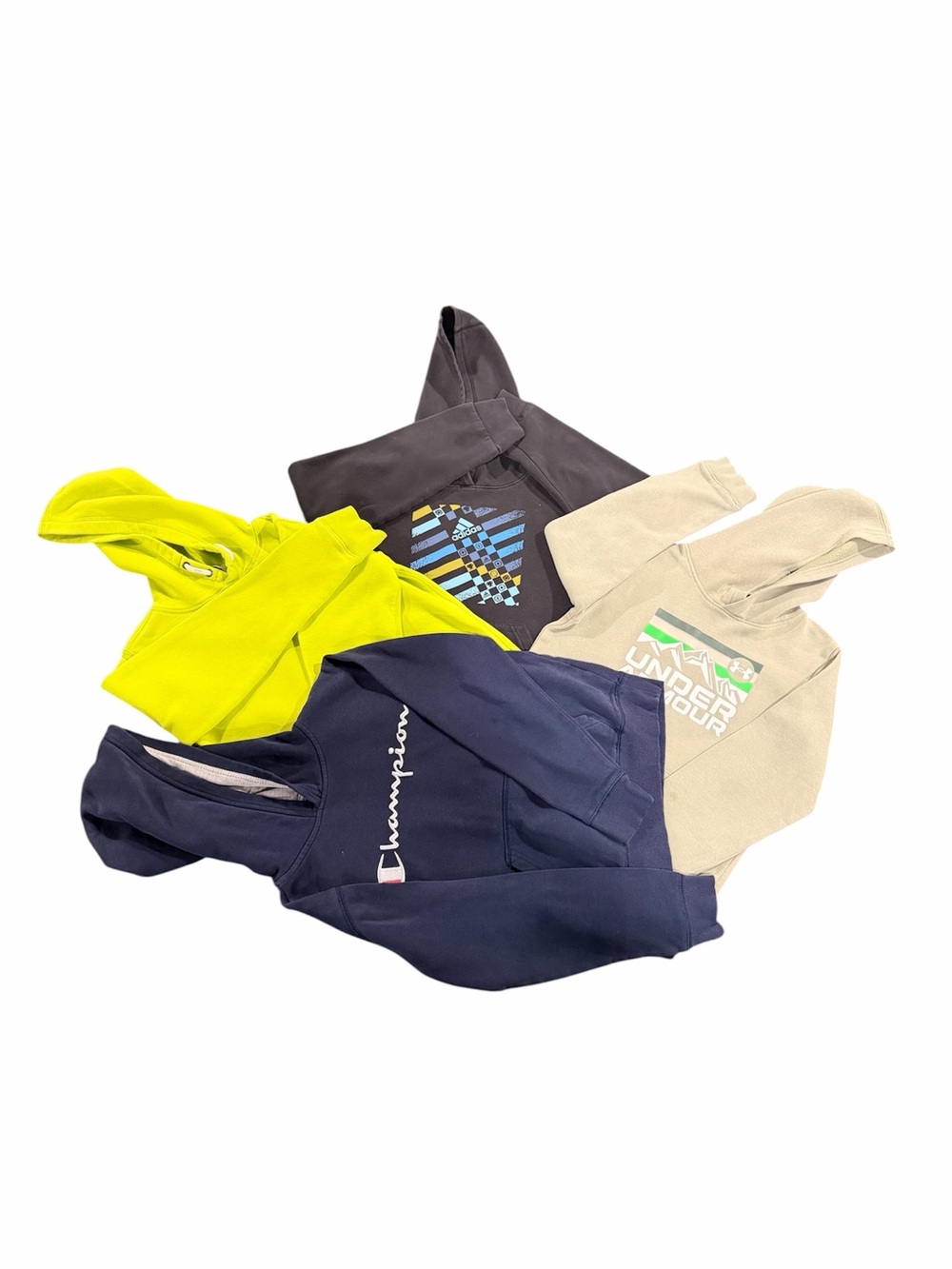 Champion, Under Armour, Adidas and DSG Kids Hoodie Bundle -